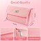 Sooez Super Large Pencil Case, Big Capacity Pencil Bag with 3 Compartments, can hold 100 pencils, Cute Pencil Pouch with Zipper, Portable Stationery Pen Bag, Aesthetic School Supplies For Girls, Pink